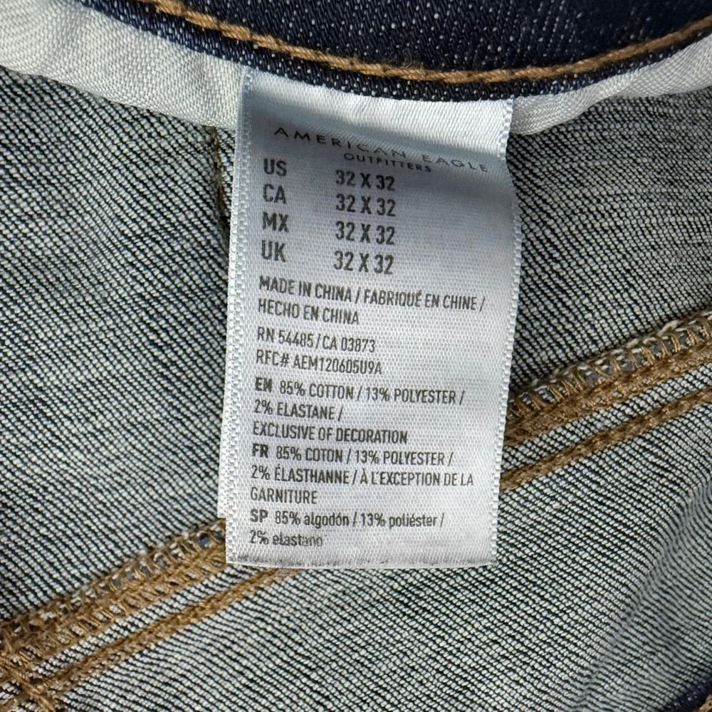 American Eagle Original Straight Jeans Mens 32x31 Dark Wash Ne(x)t Level Flex